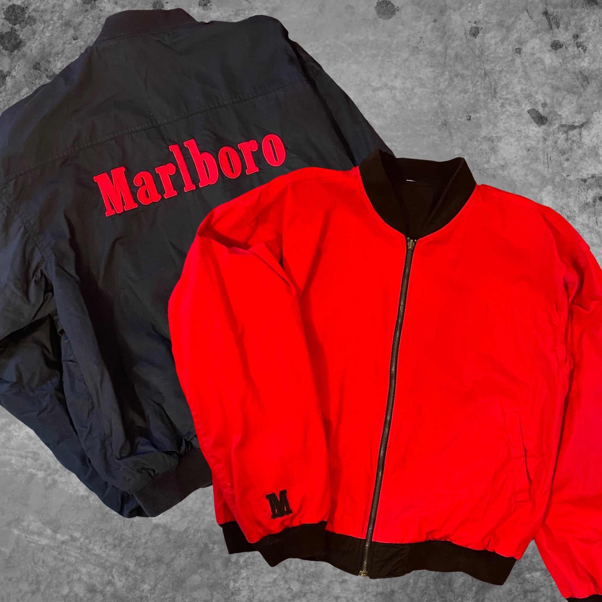古着 90s Marlboro マルボロ ロゴ パッチ スナップT タイプ